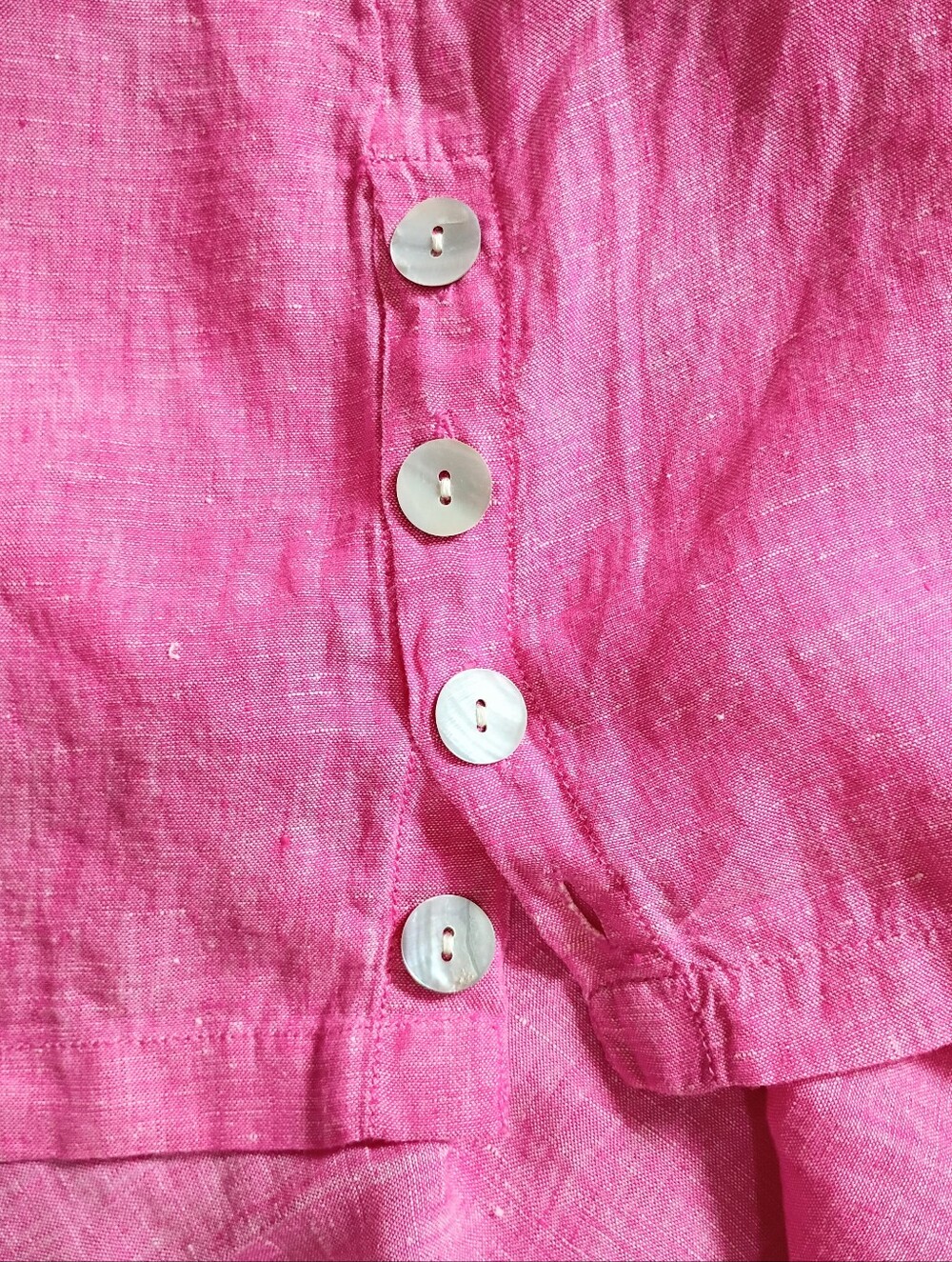 Women's Tahari Linen Pink Tunic Top Blouse XXL - Picture 6 of 7